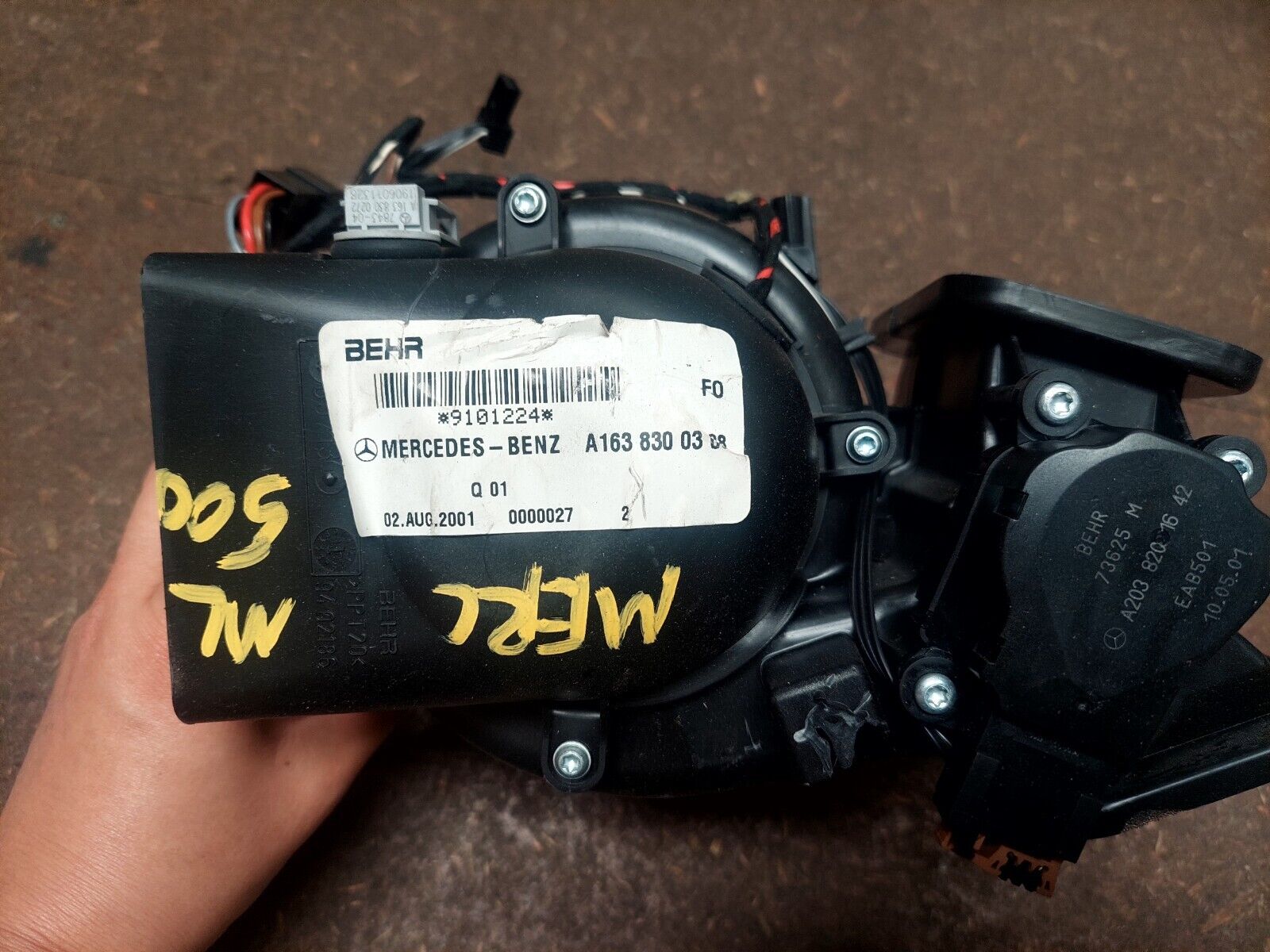 MERCEDES BENZ W163 ML500 HEATER BLOWER MOTOR A1638300308 MELBOURNE BIMMER