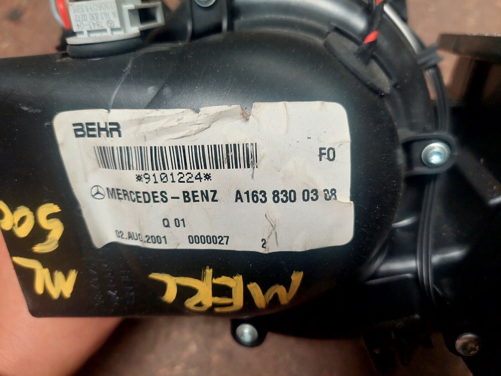 MERCEDES BENZ W163 ML500 HEATER BLOWER MOTOR A1638300308 MELBOURNE BIMMER
