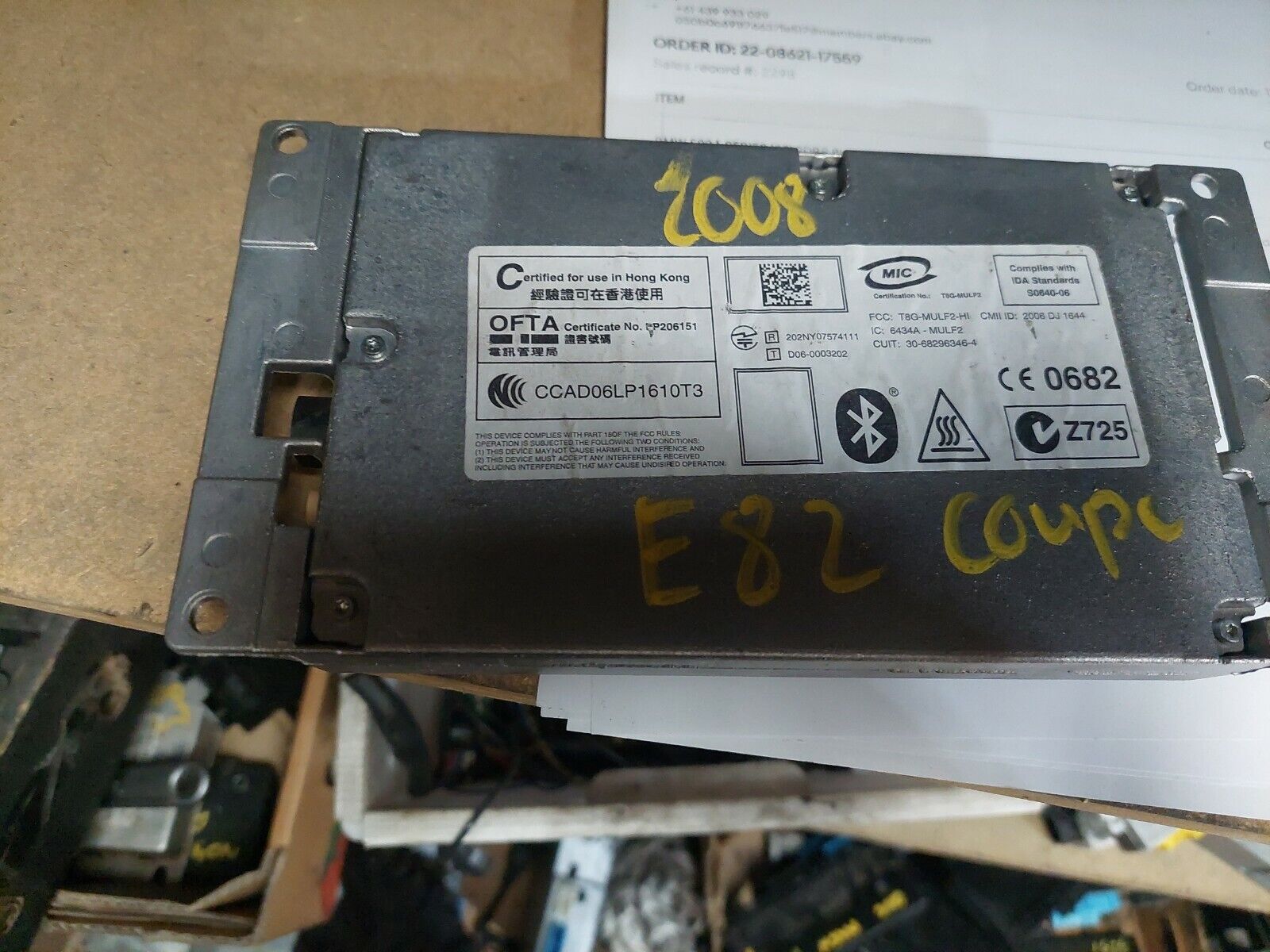 BMW E82 1-SERIES 125i 2DRS BLUETOOTH MODULE HIGHT BASIS SVS 8410 ...